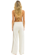 5 STRIPE WIDE LEG WOMEN'S POCKET SWEATPANT - Las Olas