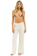 5 STRIPE WIDE LEG WOMEN'S POCKET SWEATPANT - Las Olas