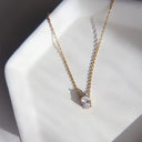 OVAL SOLITAIRE NECKLACE