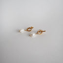KNOTTED PEARL DROP EARRINGS