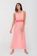 CONTRAST BRAID CUTOUT DRESS