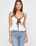 Agnes Top - Cream - Black - Las Olas