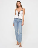 Agnes Top - Cream - Black - Las Olas