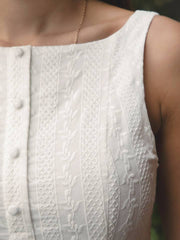 AMABEL EMBROIDERED DROP WAIST MINI DRESS - Las Olas