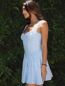 AUDREY EYELET EMBROIDERY MINI DRESS - Las Olas