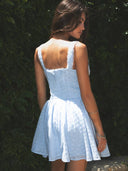 AUDREY EYELET EMBROIDERY MINI DRESS - Las Olas