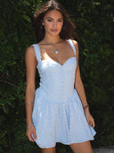 AUDREY EYELET EMBROIDERY MINI DRESS - Las Olas