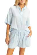 RELAXED LINEN SHORT SLEEVE SHIRT
