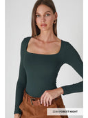 SQUARE NECK LS TOP