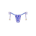 TIE RUCHED THONG BIKINI BOTTOM