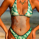 BIND TIE HALTER BIKINI TOP - Las Olas