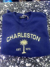CHARLESTON SC PALM CREWNECK - Las Olas