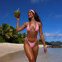 CLASSIC TIE HALTER BIKINI TOP - Las Olas