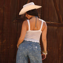CROCHET KNIT CAMI - Las Olas