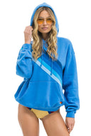 CROSSED STRIPE PULLOVER HOODIE RELAXED - Las Olas