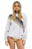 CROSSED STRIPE PULLOVER HOODIE RELAXED - Las Olas