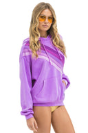 CROSSED STRIPE PULLOVER HOODIE RELAXED - Las Olas