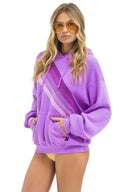 CROSSED STRIPE PULLOVER HOODIE RELAXED - Las Olas