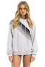 CROSSED STRIPE PULLOVER HOODIE RELAXED - Las Olas