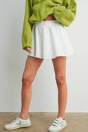 ELASTIC WAIST SKATER SKIRT