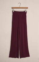 DAWN SMOCKED RIB PANT - Las Olas