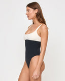 Descanso One Piece Swimsuit - Black - Cream - Las Olas