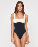 Descanso One Piece Swimsuit - Black - Cream - Las Olas