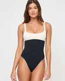 Descanso One Piece Swimsuit - Black - Cream - Las Olas