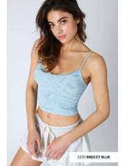 DOUBLE LACE TRIM CAMI - Las Olas