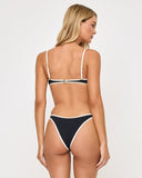 Elle Bikini Bottom - Black - Cream - Las Olas