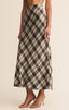 EUROPA PLAID MIDI SKIRT - Las Olas