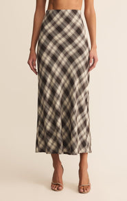 EUROPA PLAID MIDI SKIRT - Las Olas