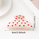 HEART PRINT CLAW CLIP