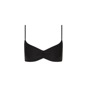 GATHERED MINI CROP BIKINI TOP - Las Olas
