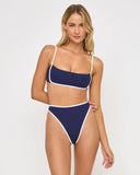 Hazel Bikini Top - Midnight - Cream - Las Olas