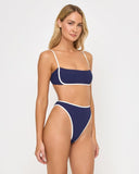 Hazel Bikini Top - Midnight - Cream - Las Olas