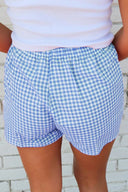 HIGH WAIST PLAID SHORTS - Las Olas