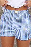 HIGH WAIST PLAID SHORTS - Las Olas