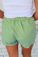 HIGH WAIST PLAID SHORTS - Las Olas