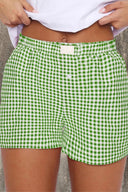 HIGH WAIST PLAID SHORTS - Las Olas