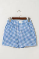 HIGH WAIST PLAID SHORTS - Las Olas