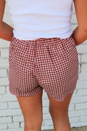 HIGH WAIST PLAID SHORTS - Las Olas