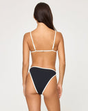 Kourt Bikini Bottom - Black - Cream - Las Olas