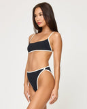 Kourt Bikini Top - Black - Cream - Las Olas