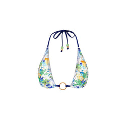 LACE STITCH RING HALTER BIKINI TOP - Las Olas