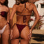 LETTUCE EDGE THONG TIE BIKINI BOTTOM - Las Olas