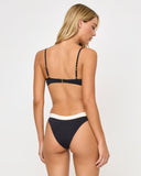 Mercer Bikini Bottom - Black - Cream - Las Olas