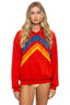 MOUNTAIN STITCH CHEVRON PULLOVER HOODIE RELAXED - Las Olas