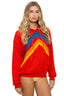 MOUNTAIN STITCH CHEVRON PULLOVER HOODIE RELAXED - Las Olas