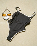 Nadia One Piece Swimsuit - Black - Cream - Las Olas